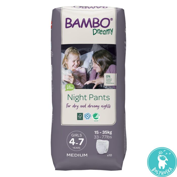 Bambo Dreamy éjszakai pelenka, Lány 15-35 kg, 10 db
